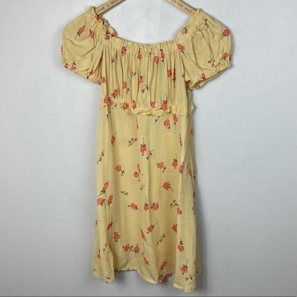 Revolve Flynn Skye Lou Foral Mini Dress Yellow Size Small Britney Spears Boho S - Picture 11 of 12